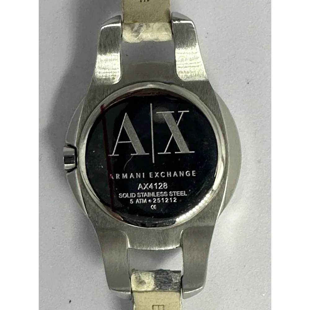 Armani Exchange NWT  Ladies New Battery Python Stamped‎ Leather Watch AX4128